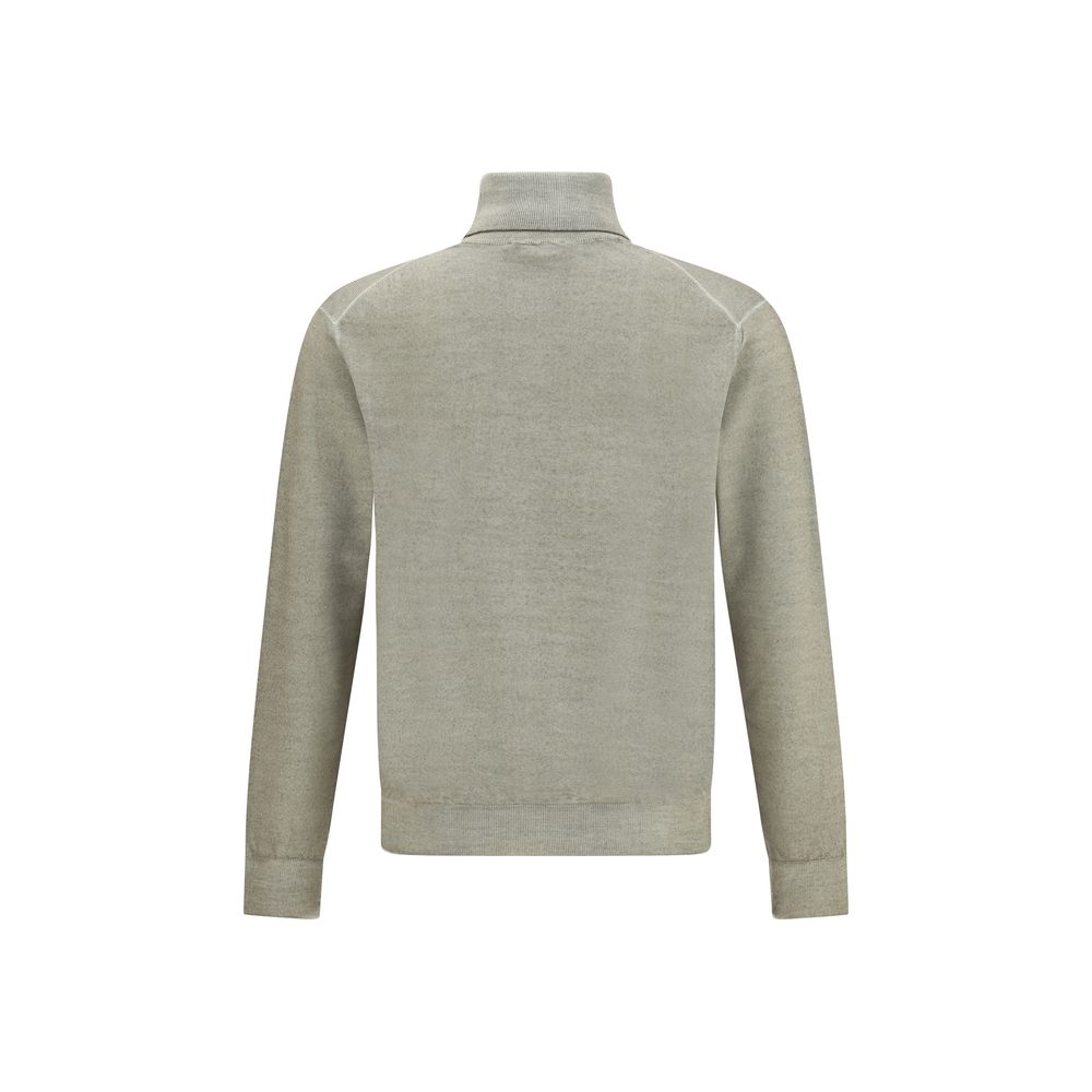 Cruciani Wool Green Turtleneck Cruciani