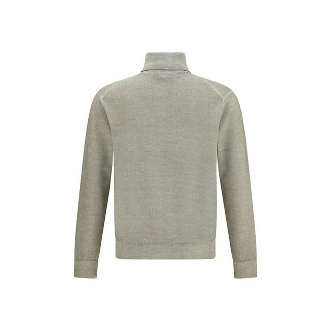 Cruciani Wool Green Turtleneck Cruciani
