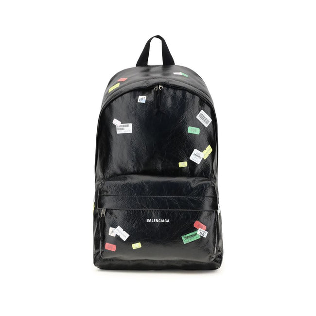 Balenciaga Explorer Backpack with printed stickers Balenciaga