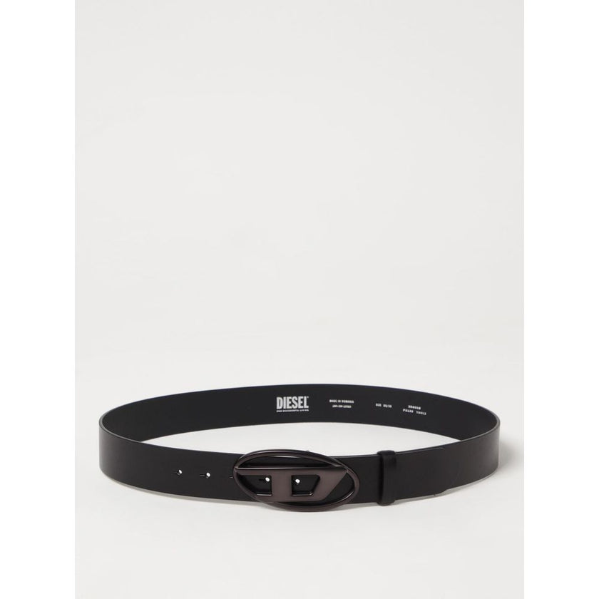 Diesel Black Leather Regular Belt Diesel