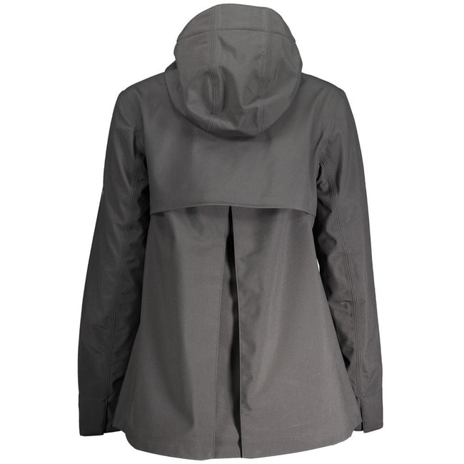 K-WAY Black Polyester Jackets & Coat K-WAY