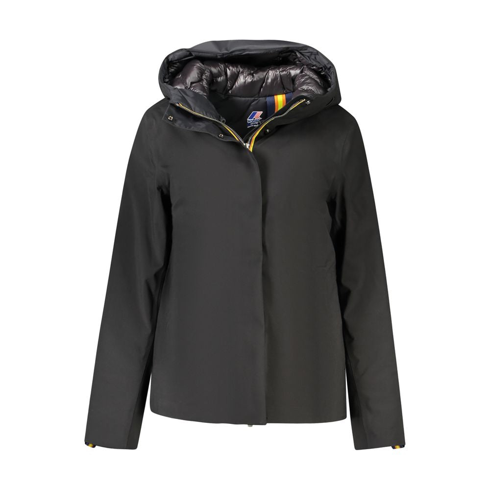 K-WAY Black Polyester Jackets & Coat K-WAY