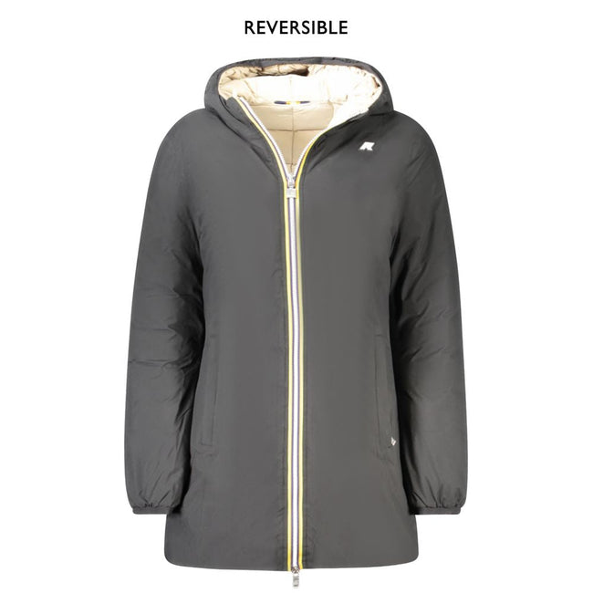 K-WAY Black Polyester Jackets & Coat K-WAY
