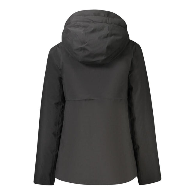 K-WAY Black Polyester Jackets & Coat K-WAY