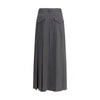 Brunello Cucinelli Pleated long Skirt in virgin wool techno gauze Brunello Cucinelli