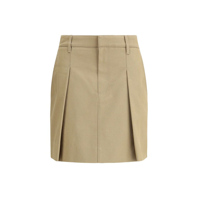 Brunello Cucinelli Pleated cotton short Skirt Brunello Cucinelli