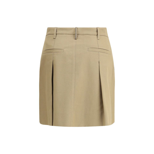 Brunello Cucinelli Pleated cotton short Skirt Brunello Cucinelli