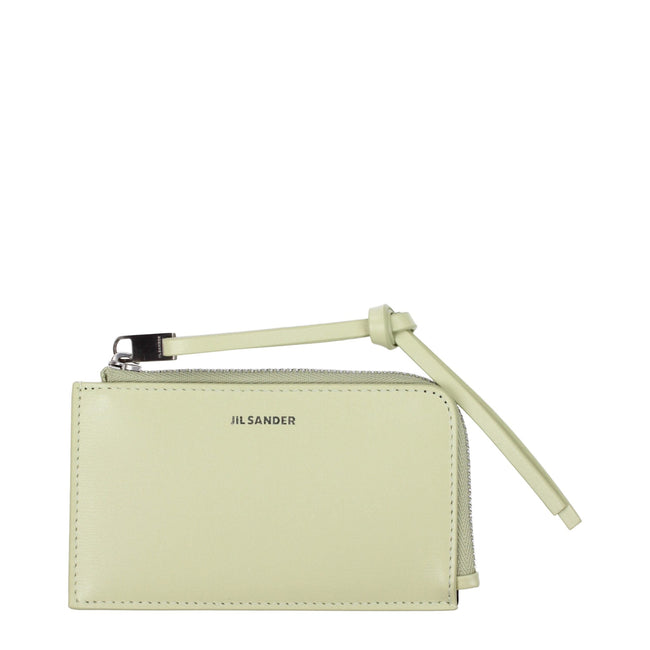 Jil Sander Green Leather Wallets Jil Sander
