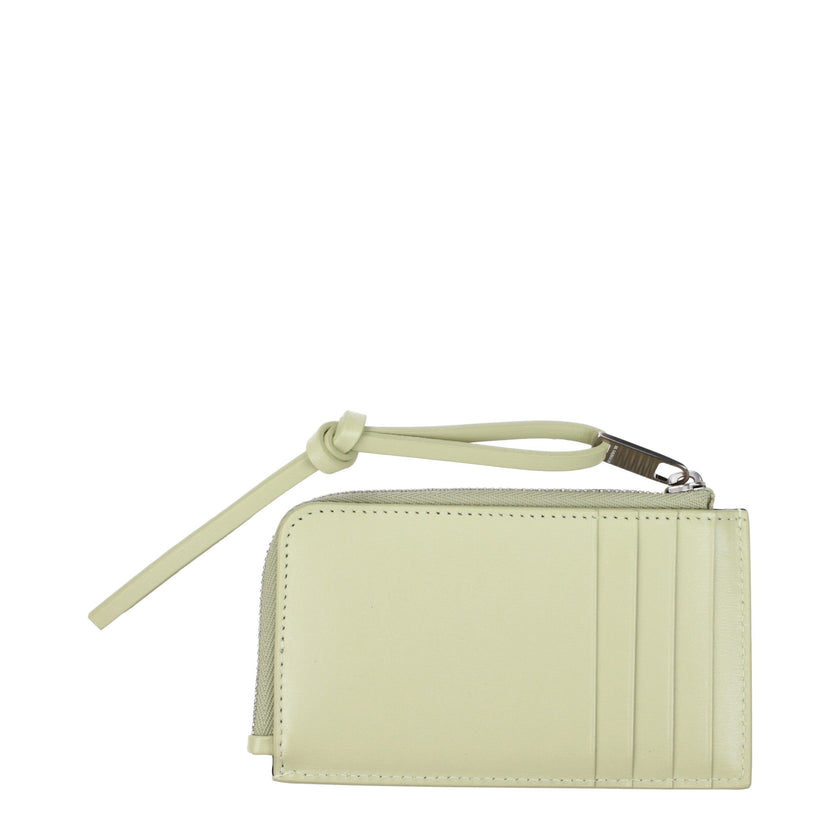Jil Sander Green Leather Wallet Jil Sander