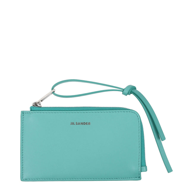 Jil Sander Green Leather Wallets Jil Sander