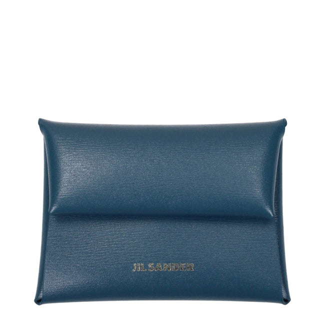 Jil Sander Blue Leather Wallets Jil Sander