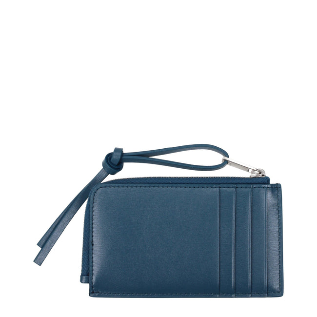 Jil Sander Blue Leather Wallets Jil Sander