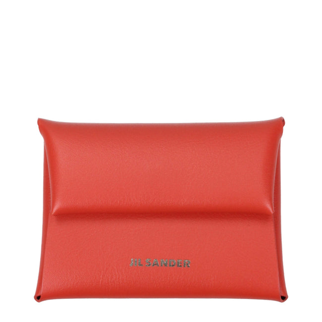 Jil Sander Orange Leather Wallets Jil Sander