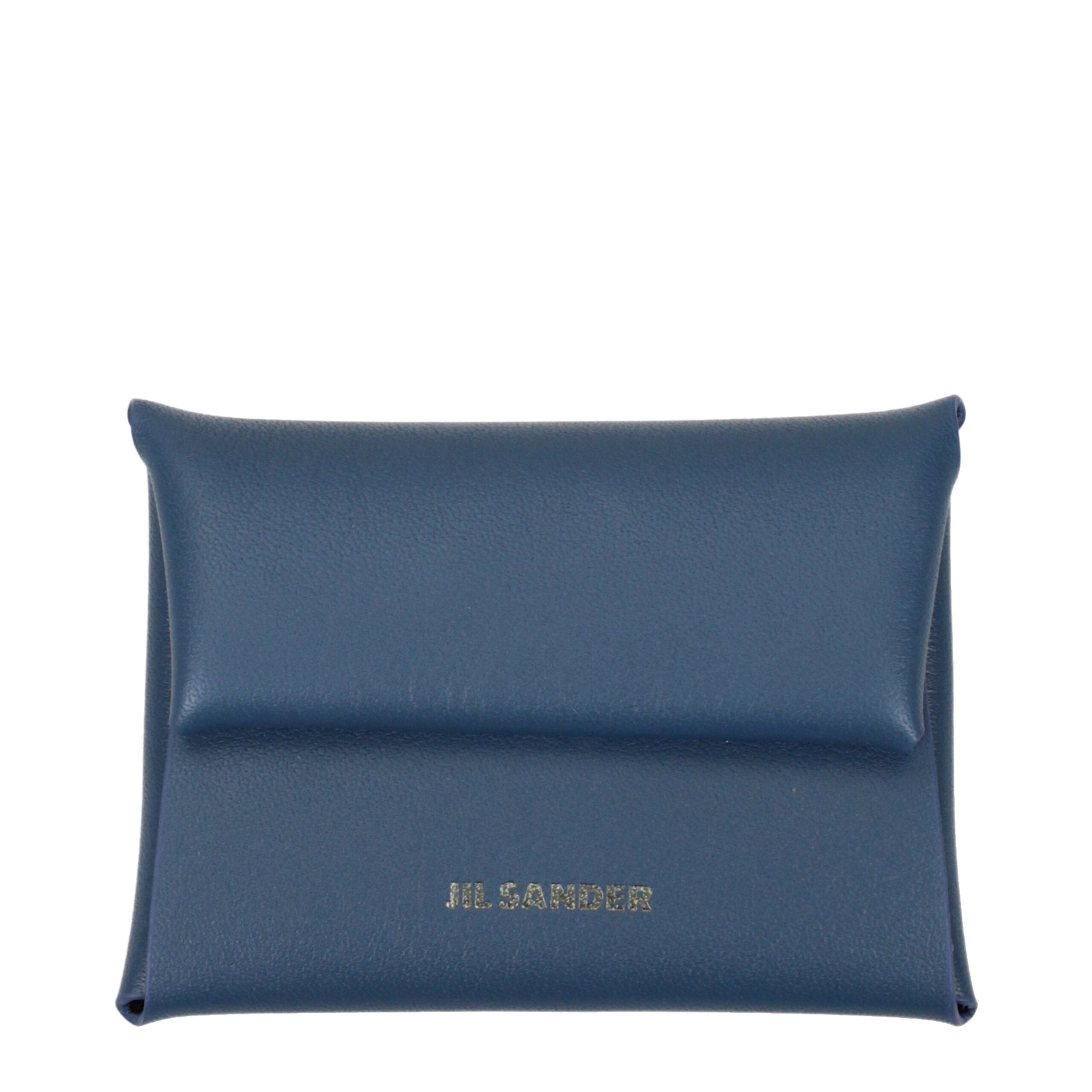 Jil Sander Blue Leather Wallets Jil Sander