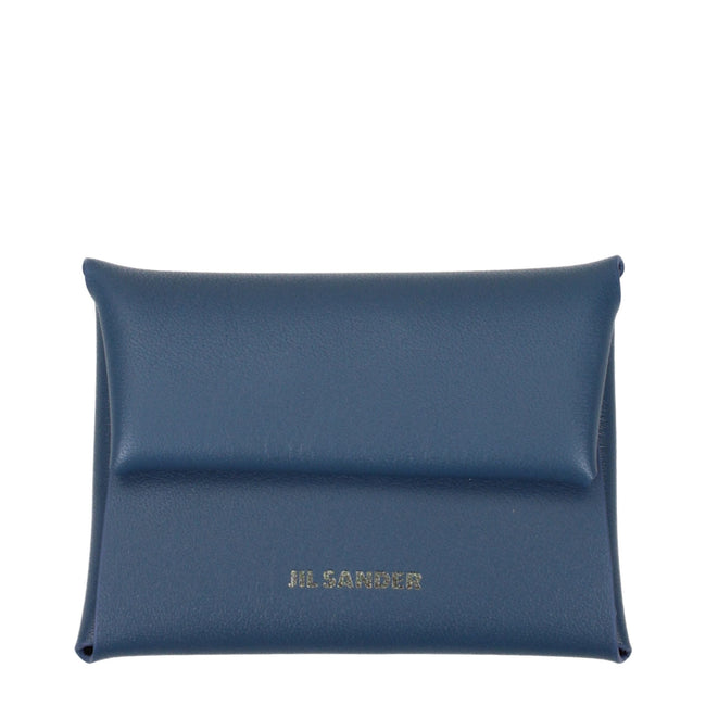 Jil Sander Blue Leather Wallets Jil Sander
