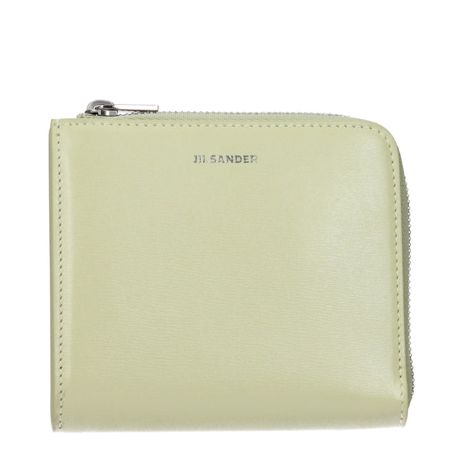 Jil Sander Green Leather Wallets Jil Sander
