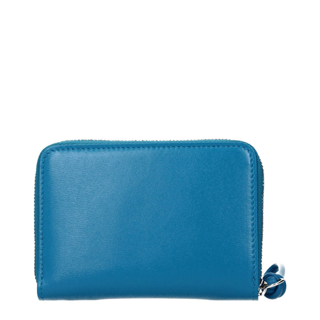 Jil Sander Blue Leather Wallets Jil Sander