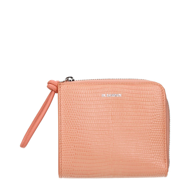 Jil Sander Pink Leather Wallets Jil Sander