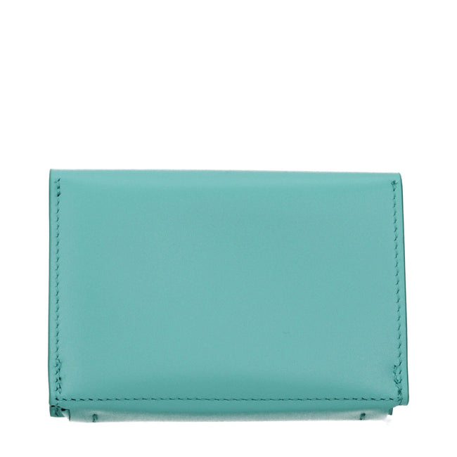 Jil Sander Green Leather Cardholders Jil Sander