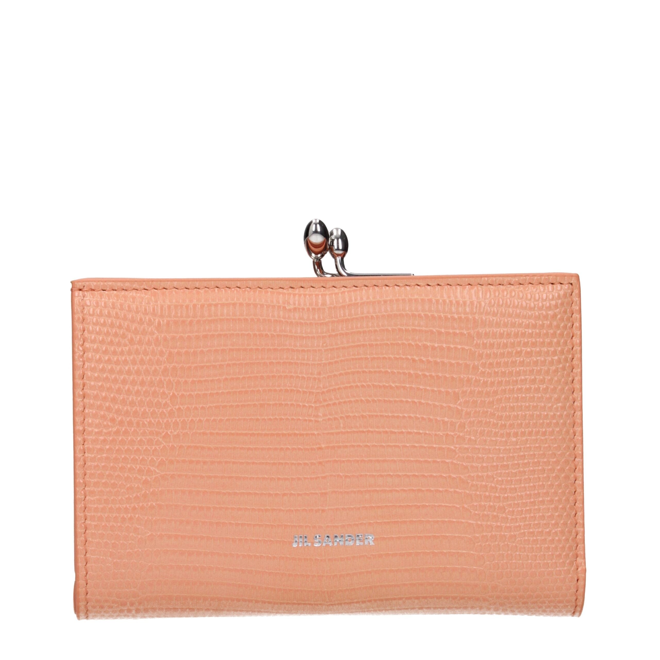 Jil Sander Pink Leather Wallets Jil Sander