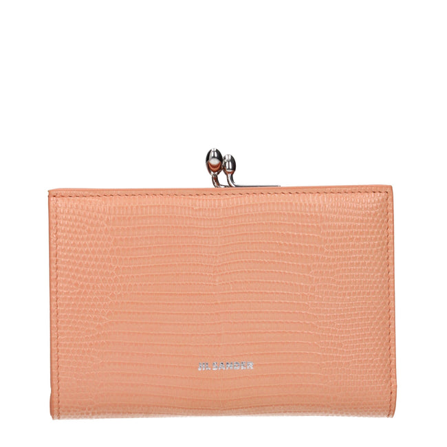 Jil Sander Pink Leather Wallets Jil Sander