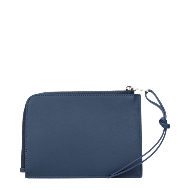 Jil Sander Blue Leather Wallets Jil Sander