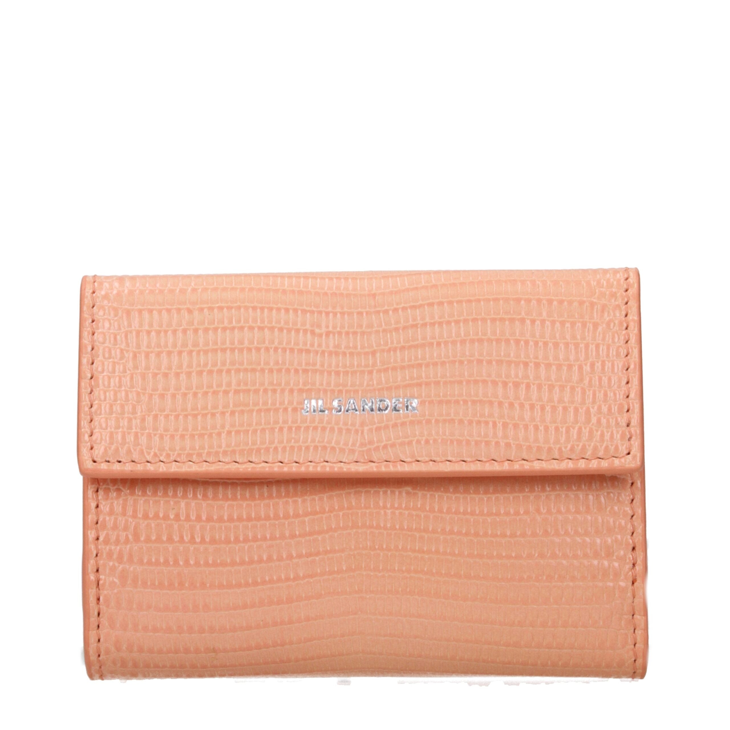 Jil Sander Pink Leather Wallets Jil Sander