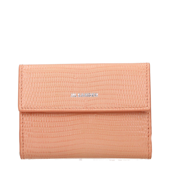 Jil Sander Pink Leather Wallets Jil Sander