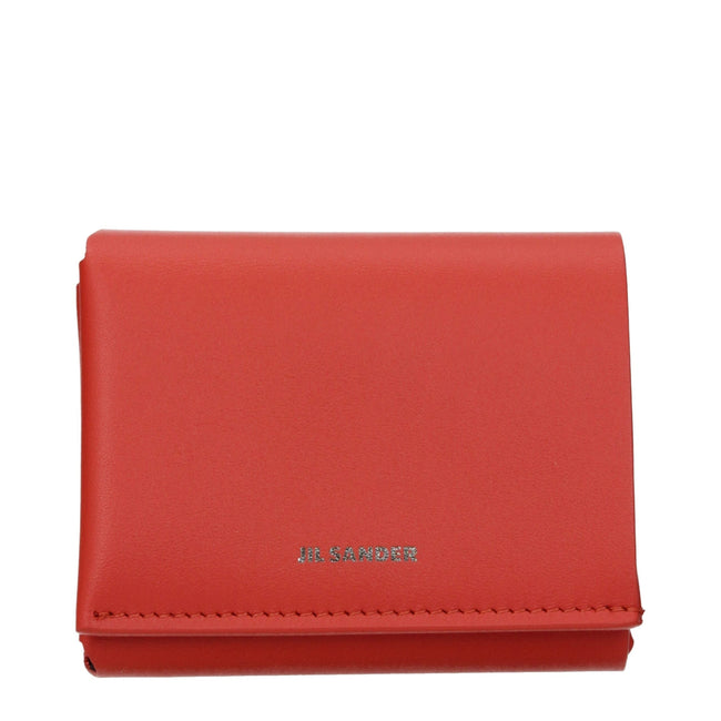 Jil Sander Red Leather Wallets Jil Sander