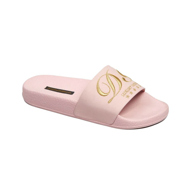 Dolce & Gabbana Pink Leather Slide Dolce & Gabbana