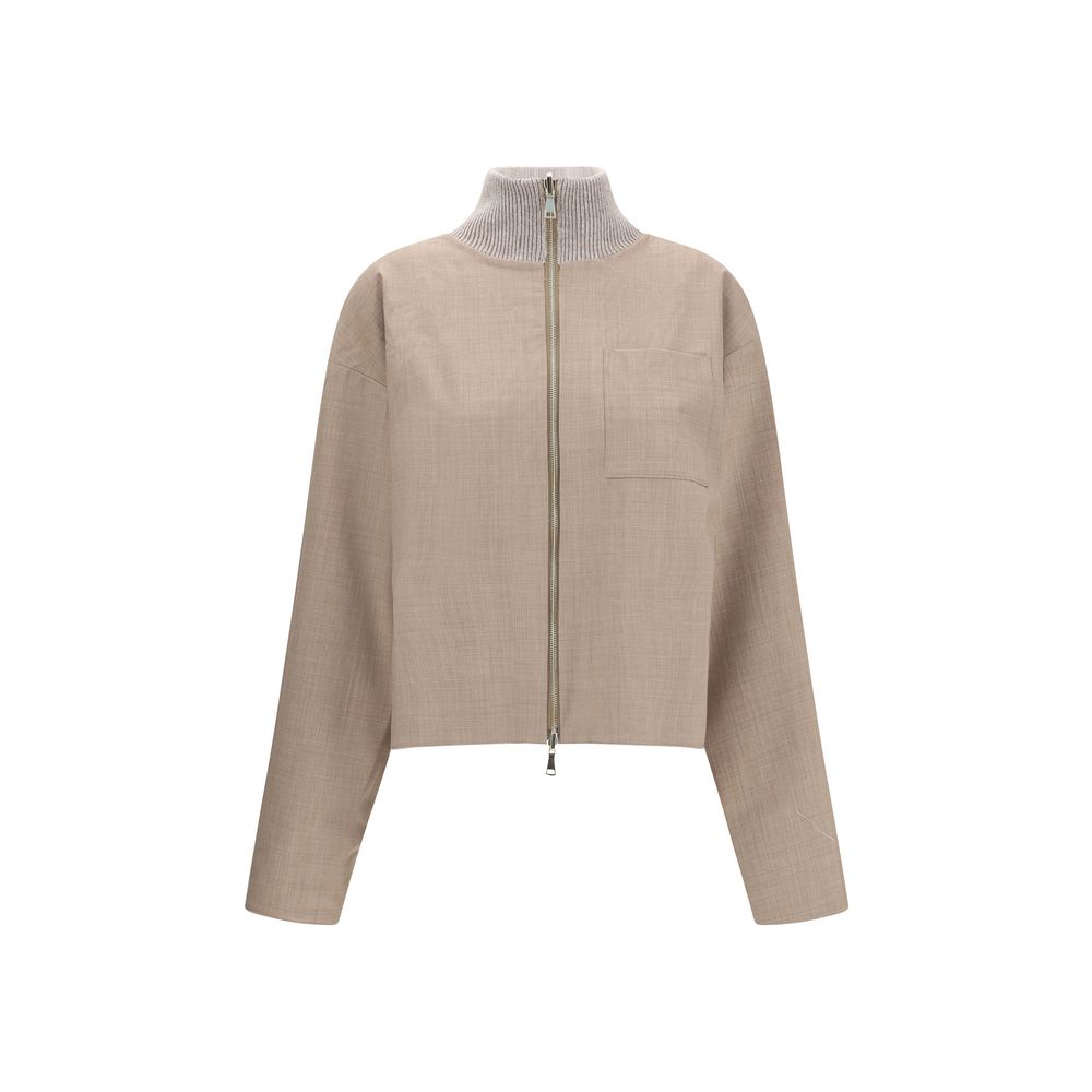 Fabiana Filippi Reversible Platinum Mohair Jacket Fabiana Filippi