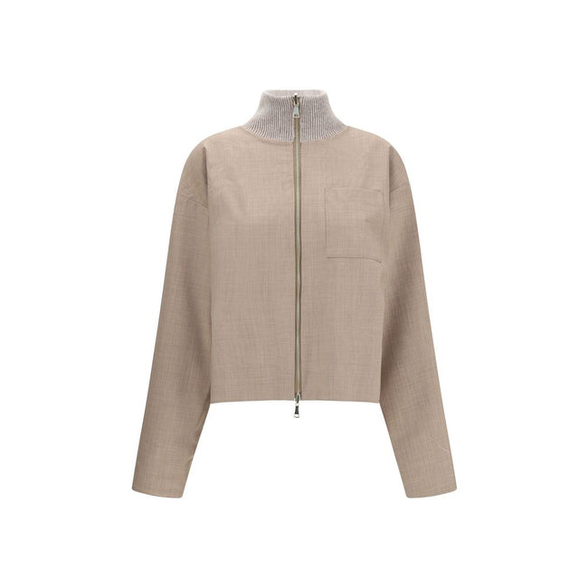 Fabiana Filippi Reversible Platinum Mohair Jacket Fabiana Filippi
