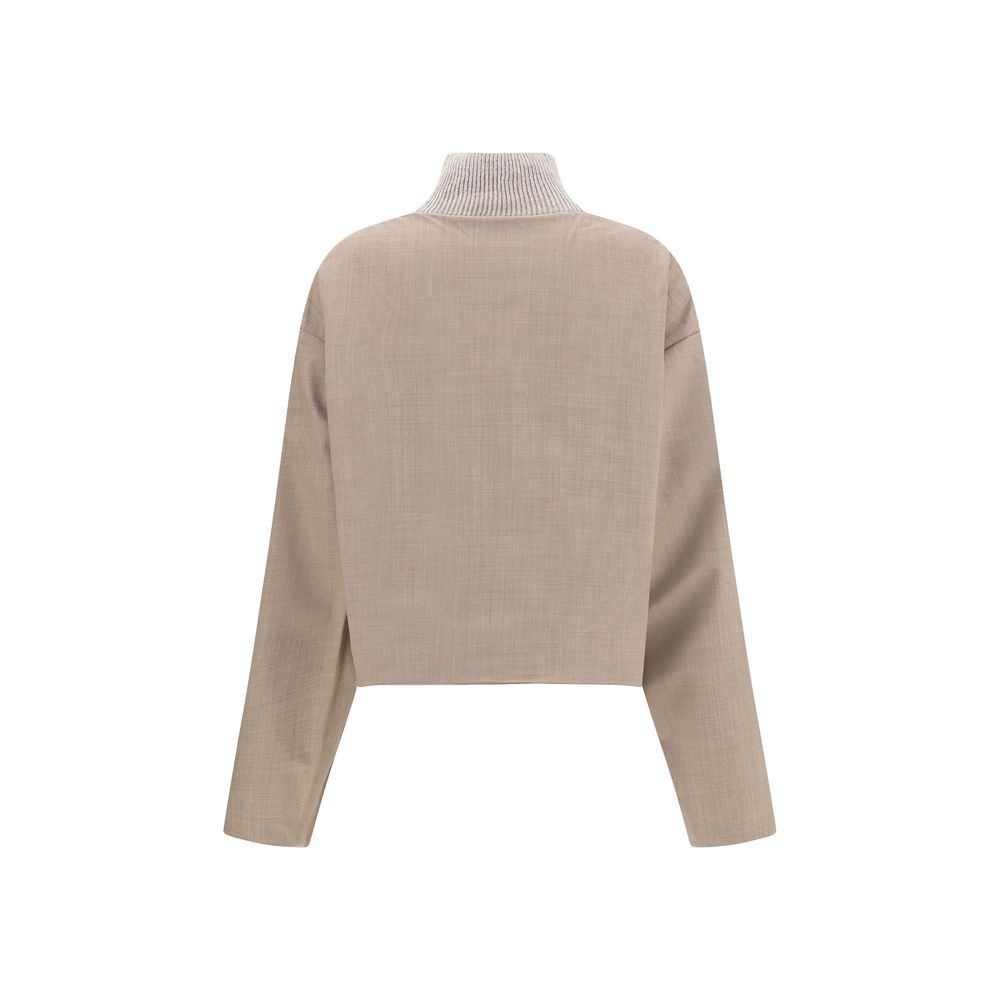 Fabiana Filippi Reversible Platinum Mohair Jacket Fabiana Filippi