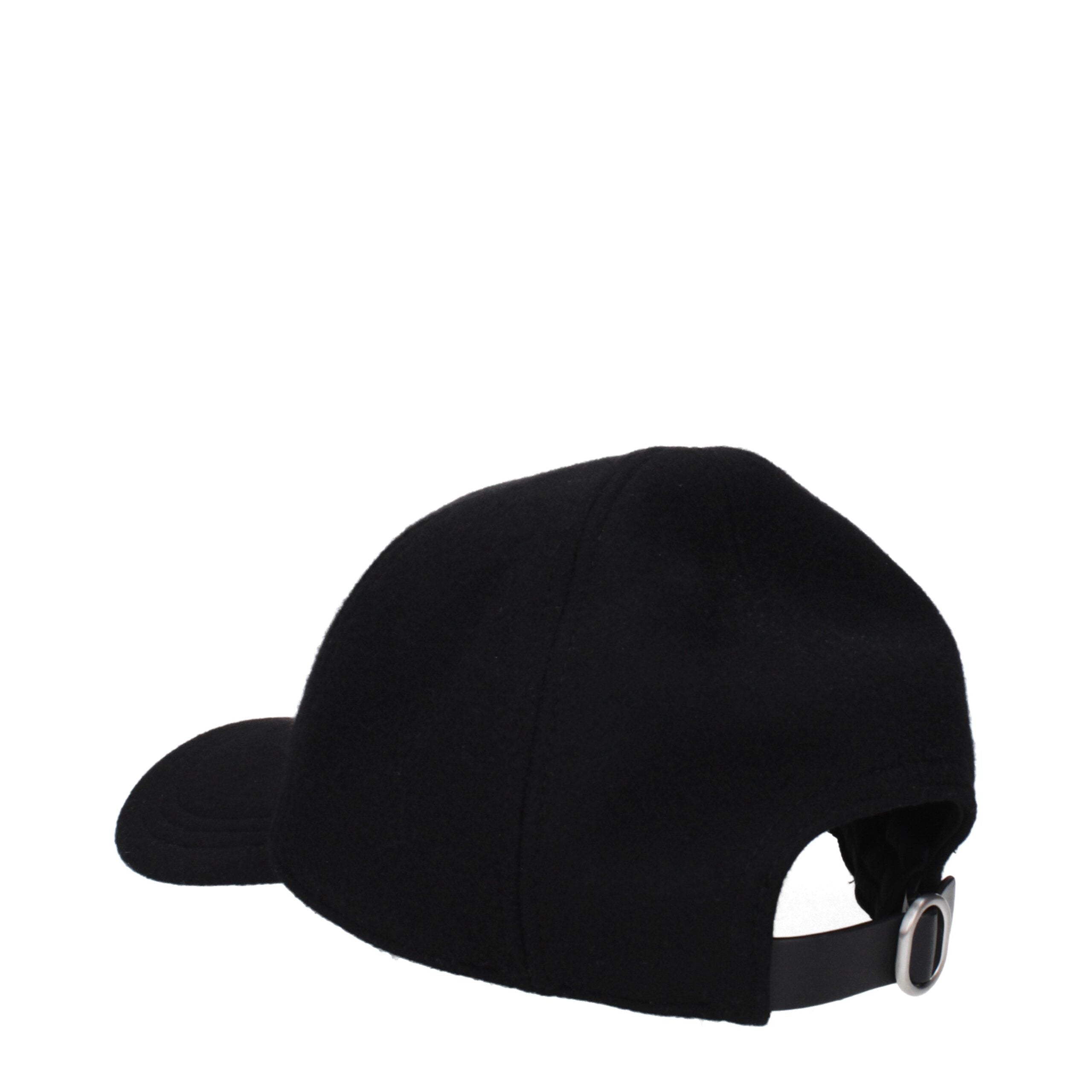 Jil Sander Black Cashmere Caps (Baseball Hat) Jil Sander