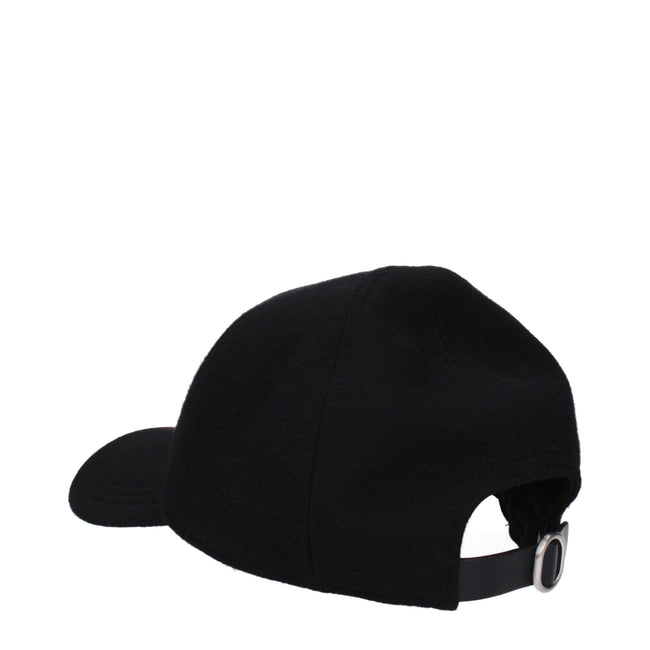 Jil Sander Black Cashmere Caps (Baseball Hat) Jil Sander