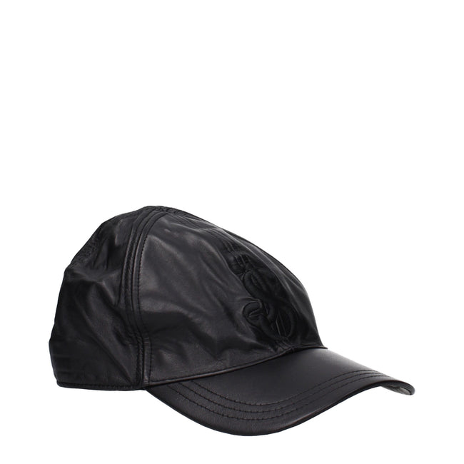 Jil Sander Black Leather Caps (Baseball Hat) Jil Sander