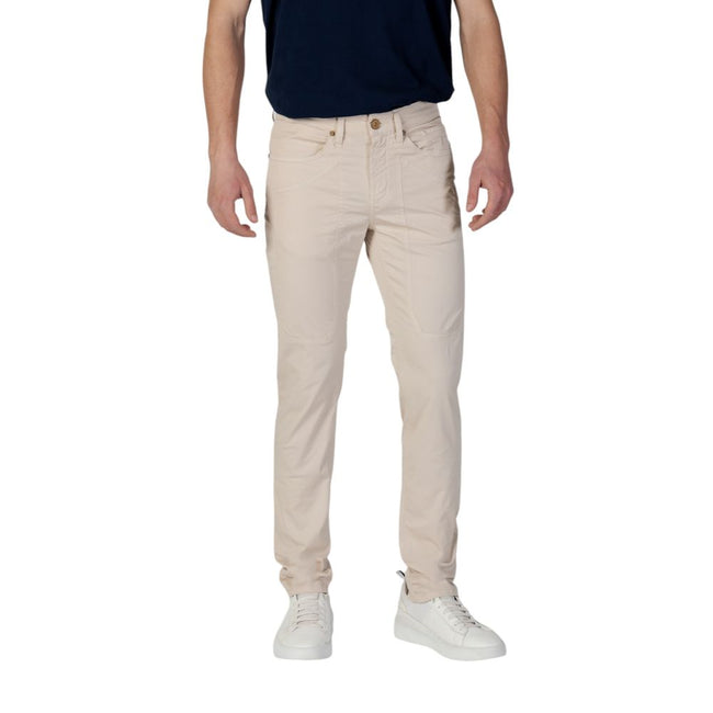Jeckerson Beige Cotton Skinny Pant Jeckerson
