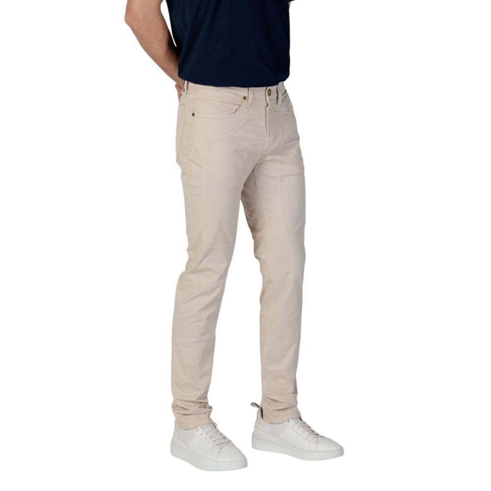 Jeckerson Beige Cotton Skinny Pant Jeckerson