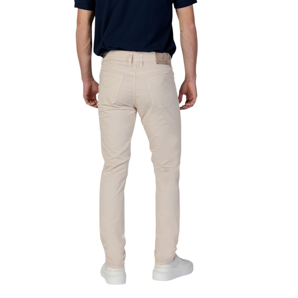 Jeckerson Beige Cotton Skinny Pant Jeckerson