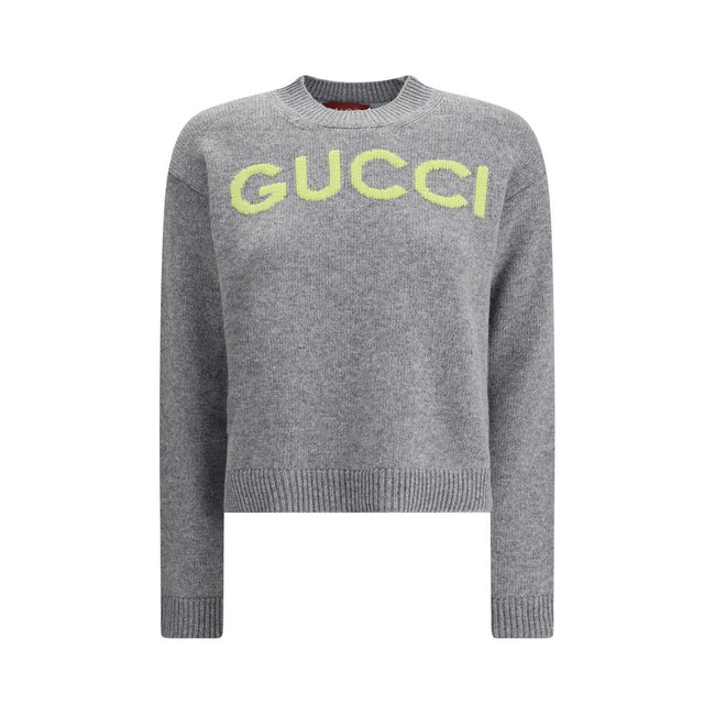 Gucci Gray Wool Sweatshirt Gucci