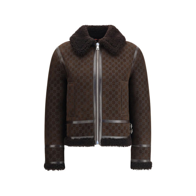 Gucci Brown Leather Jacket Gucci