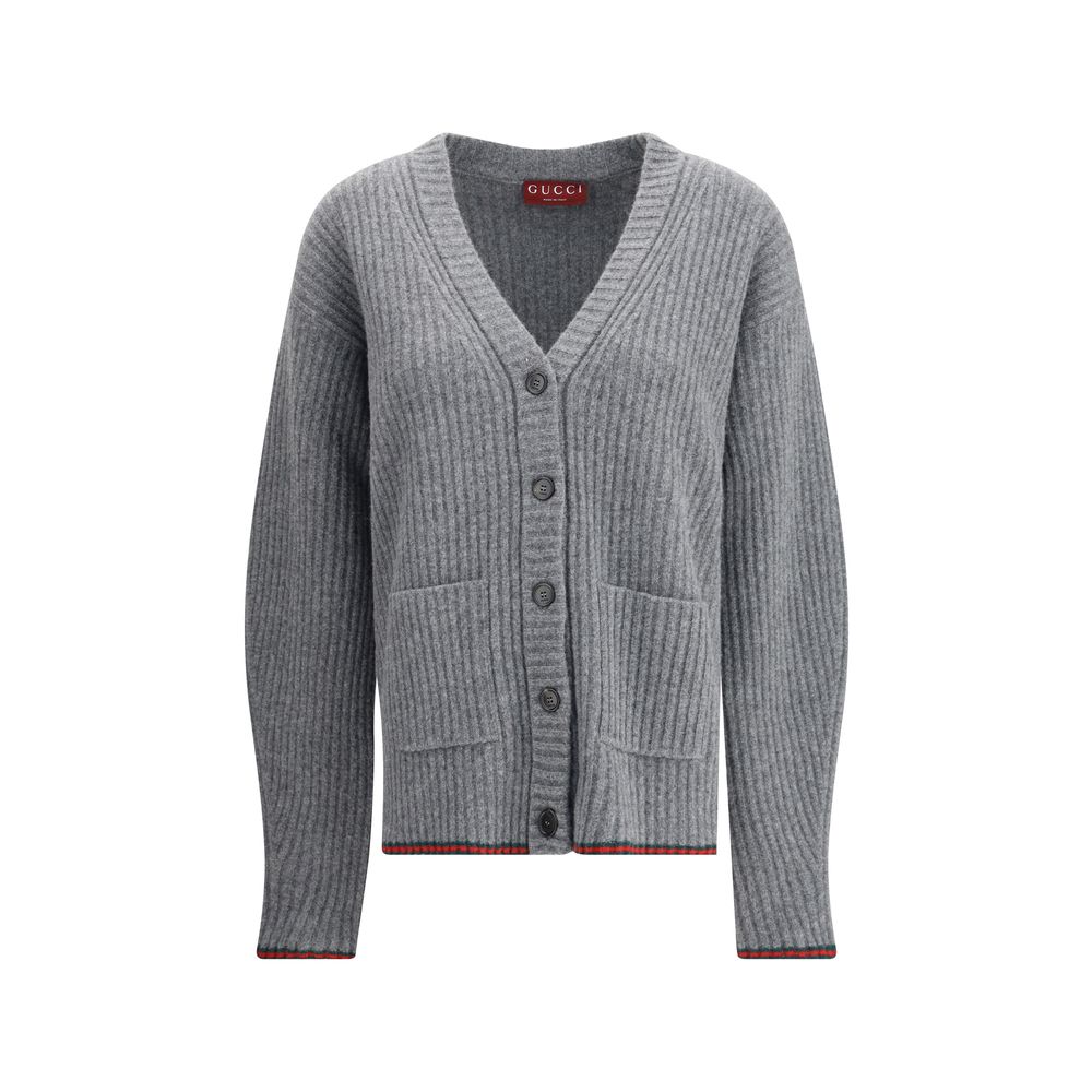 Gucci Ribbed Knit Wool Cardigan Gucci