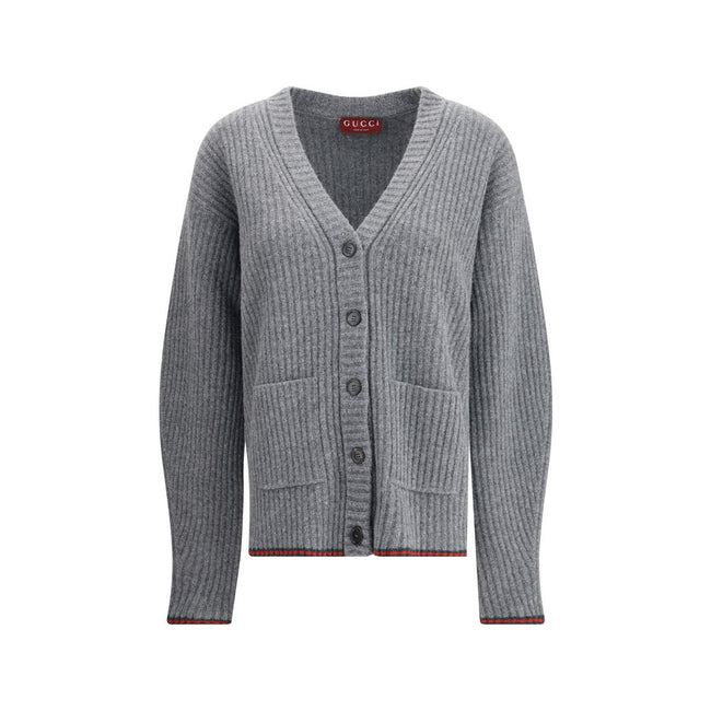 Gucci Ribbed Knit Wool Cardigan Gucci