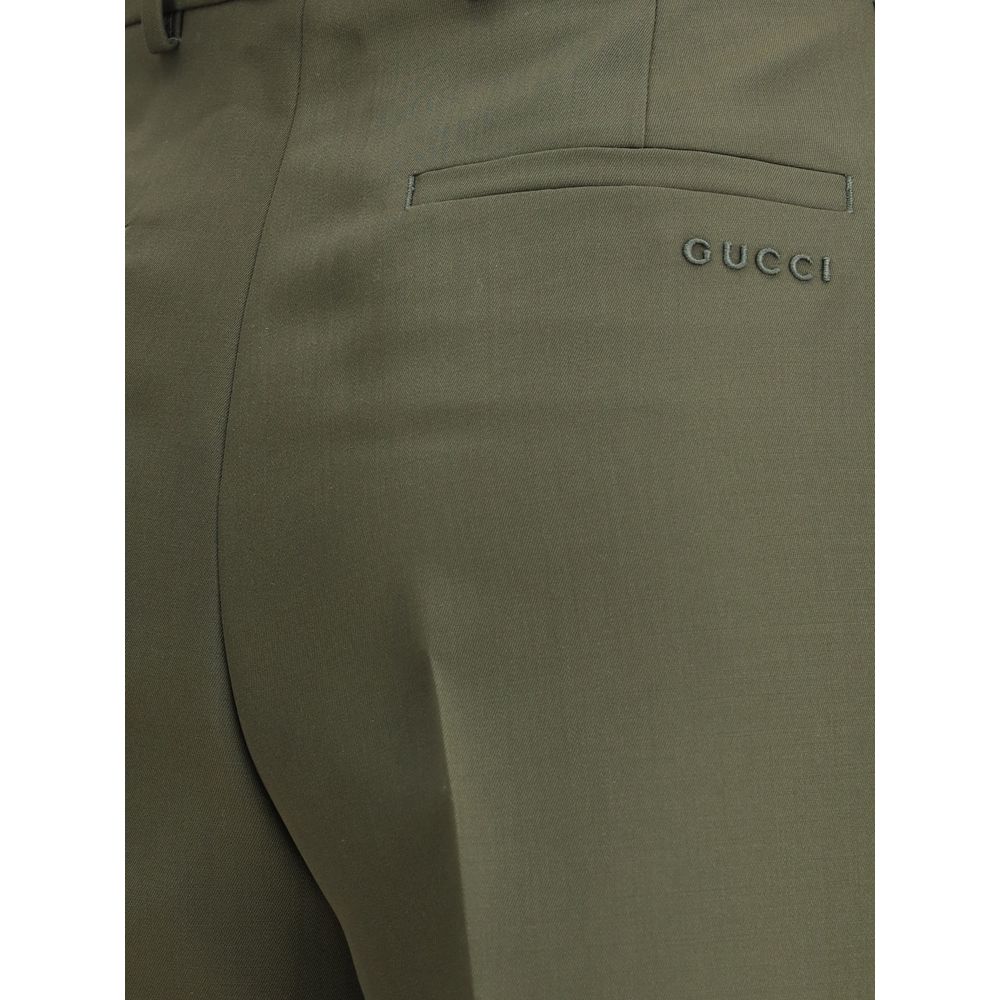 Gucci Boyfriend Trousers with embroidered logo Gucci