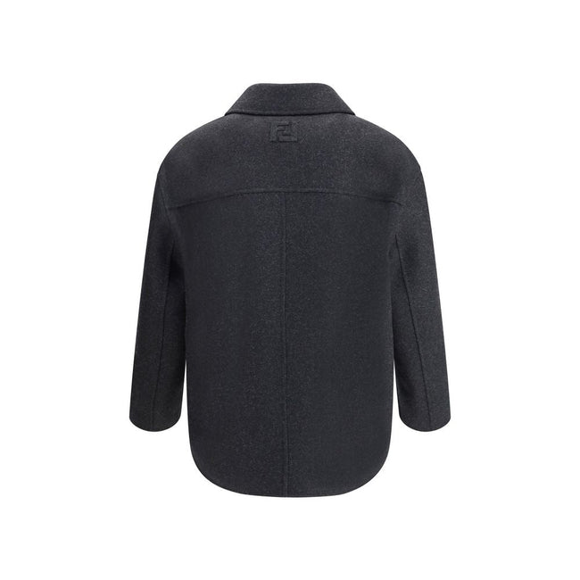 Fendi Wool felt double-breasted Caban Coat Fendi