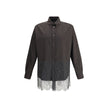 Fendi Pinstripe Wool and Lace Shirt Fendi