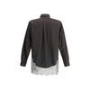 Fendi Pinstripe Wool and Lace Shirt Fendi
