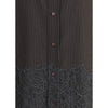 Fendi Pinstripe Wool and Lace Shirt Fendi