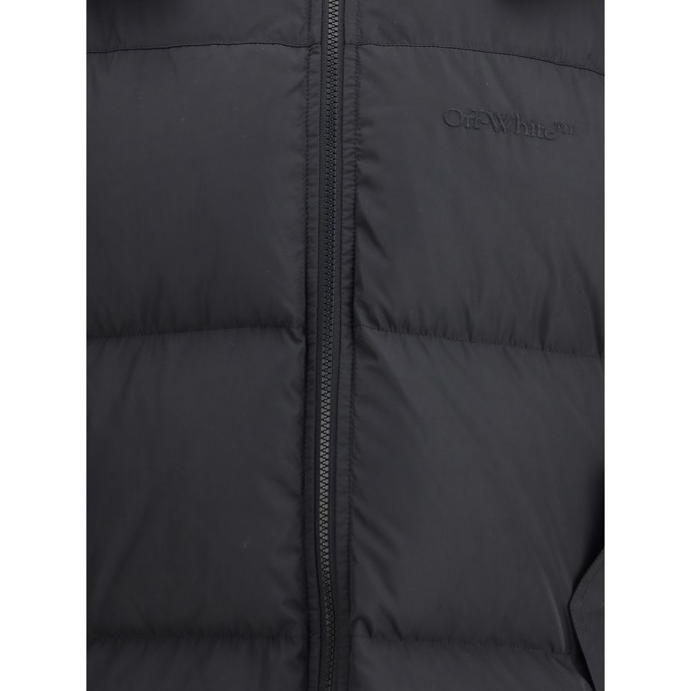 Off-White Hooded Diagonal Arrow Down Jacket Off-White