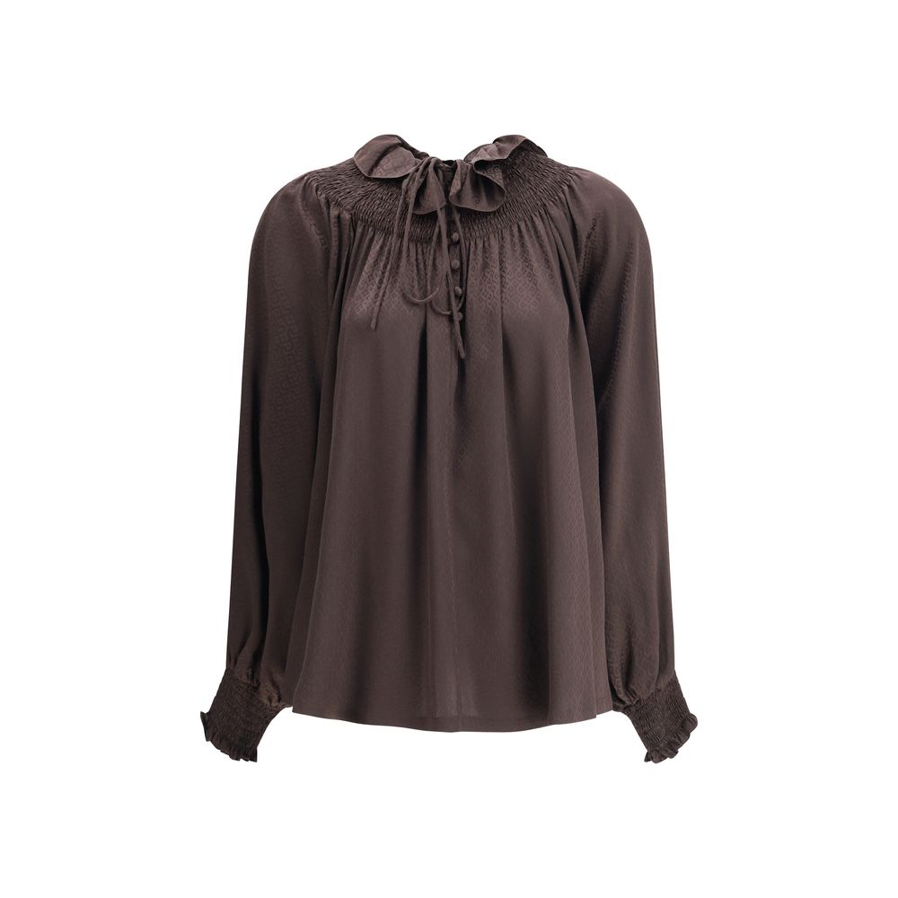 Burberry Geometric Silk Blouse Burberry